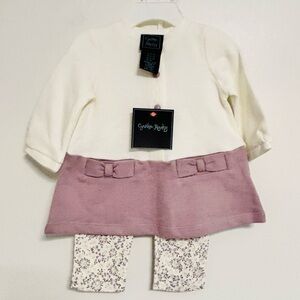 Cynkfia Rewley 2pc flowered purple set 0-3 months new with tags!